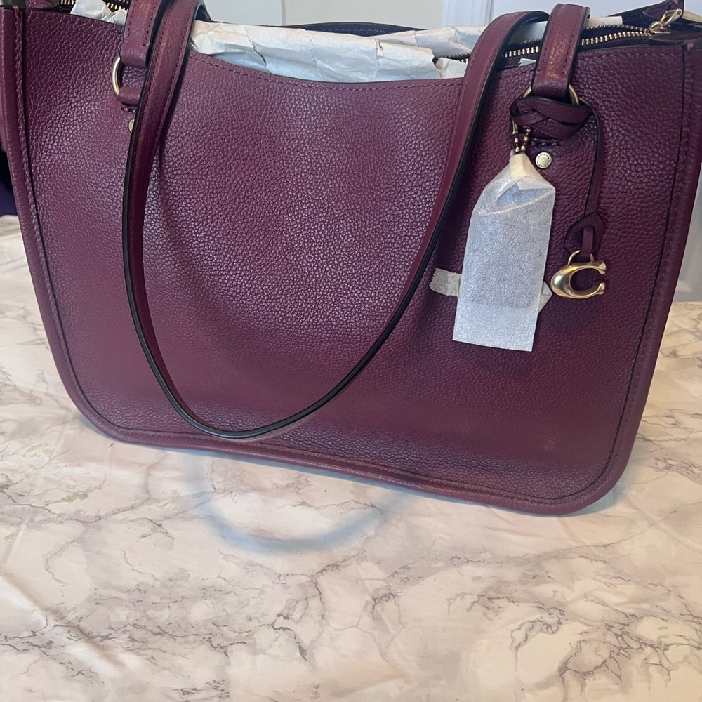Coach Burgundy Tote Bag